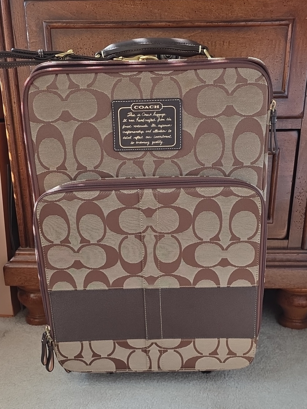 Coach Signature Carry-On Spinner Luggage